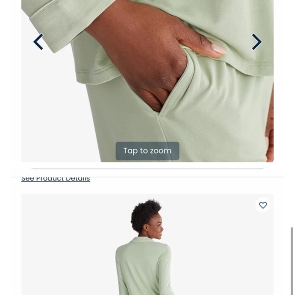 TENCEL™ Modal Jersey Knit Long-Sleeve Button-Down PJ Set, The Company Store, XXL - Picture 4 of 5